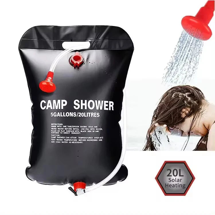 Hot Sale Outdoor Portable 20L Solar Heating Camping Hot Water Shower Bag