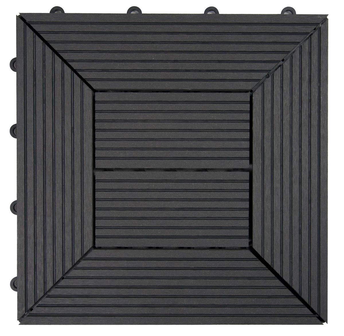 Best Selling European Brushed Waterproof WPC DIY Tile Decking for Garden Outdoor Square Decking