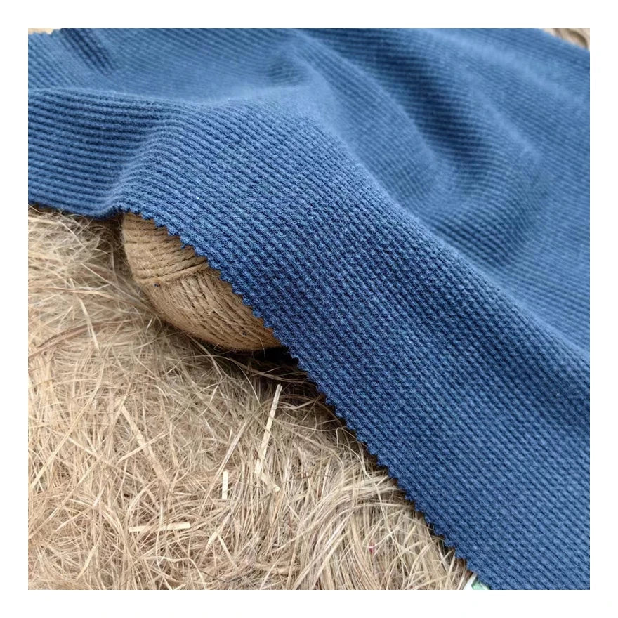 22023-55% Hemp 45% Organic Cotton Lightweight OEKO-TEX Certified Yard 225gsm Hoodie Knitted Customization Waffle Fabric for