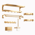 Bathroom Hardware Gold Shelves Accessories Set  Gold Towel Rack Shelf Bathroom Hardware Set Display