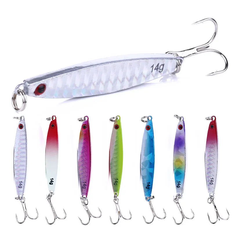 Wholesale LB035 6cm 14g Artificial Hard Metal Jig Bait Lead Jigging Fishing Lures