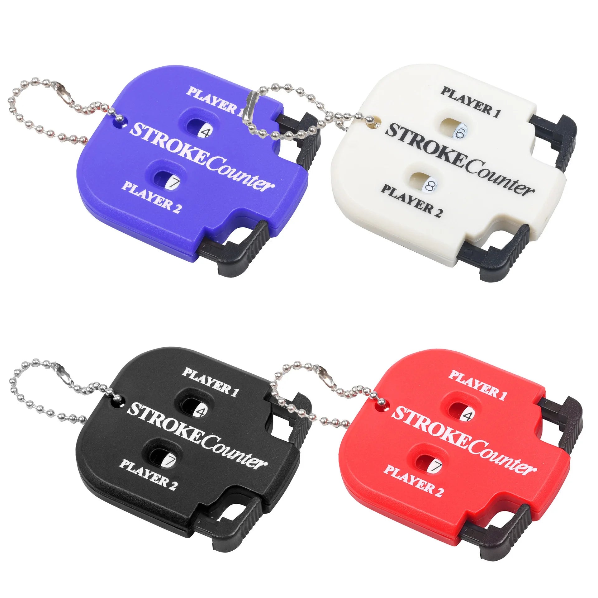 Handy Mini Golf Score Counter Plastic Putt Stroke Counter with Key Chain Training Aids for Enthusiasts