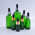 Perfume Skincare Green Essential Oil Bottles 5ml 10ml 15ml 20ml 30ml 50ml 100ml Glass Dropper Bottle for Hair Oil