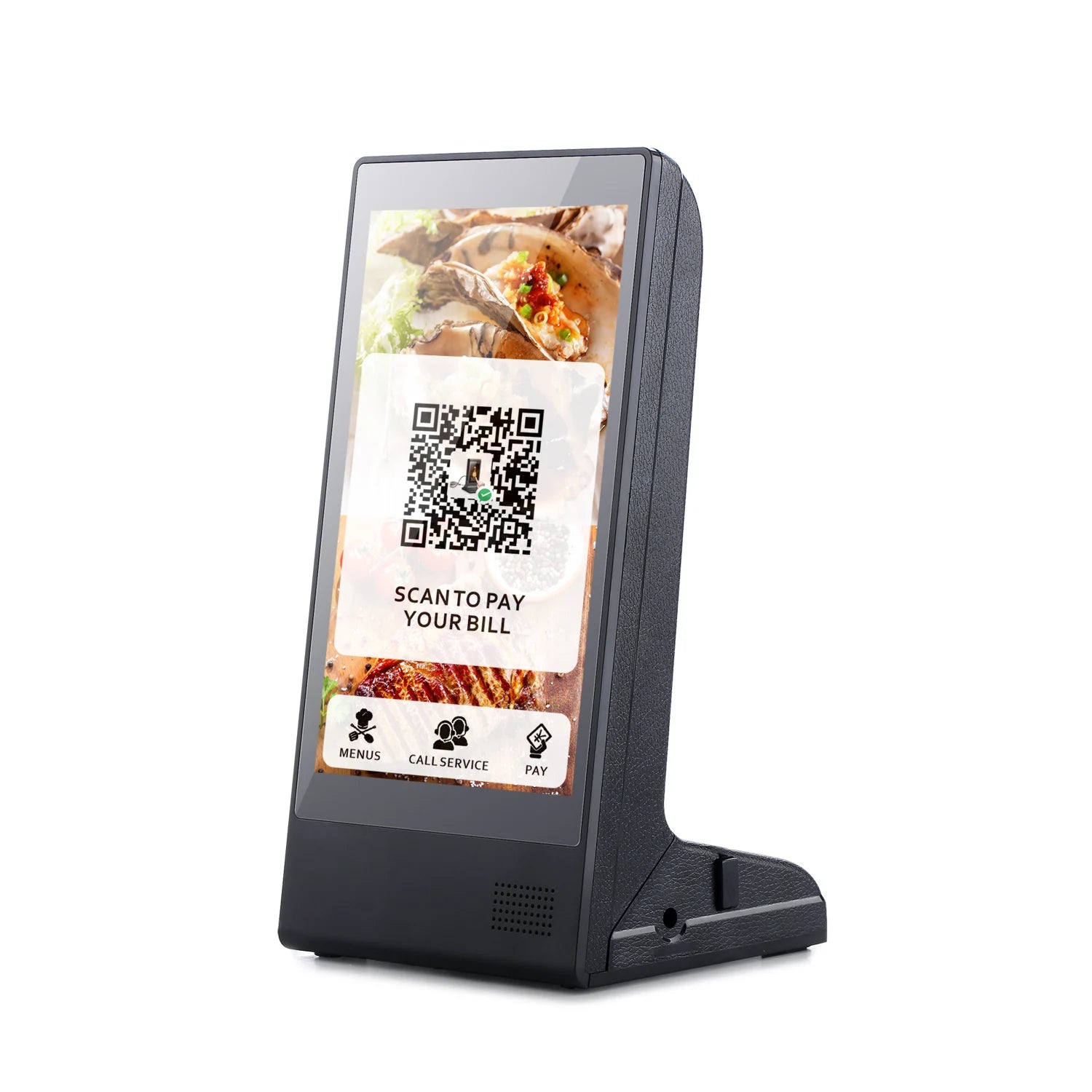 Indoor Restaurant  Bar Battery Powered CMS Portable  8 Inch LCD Touch Screen Tabletop Digital Signage Advertising Display Player