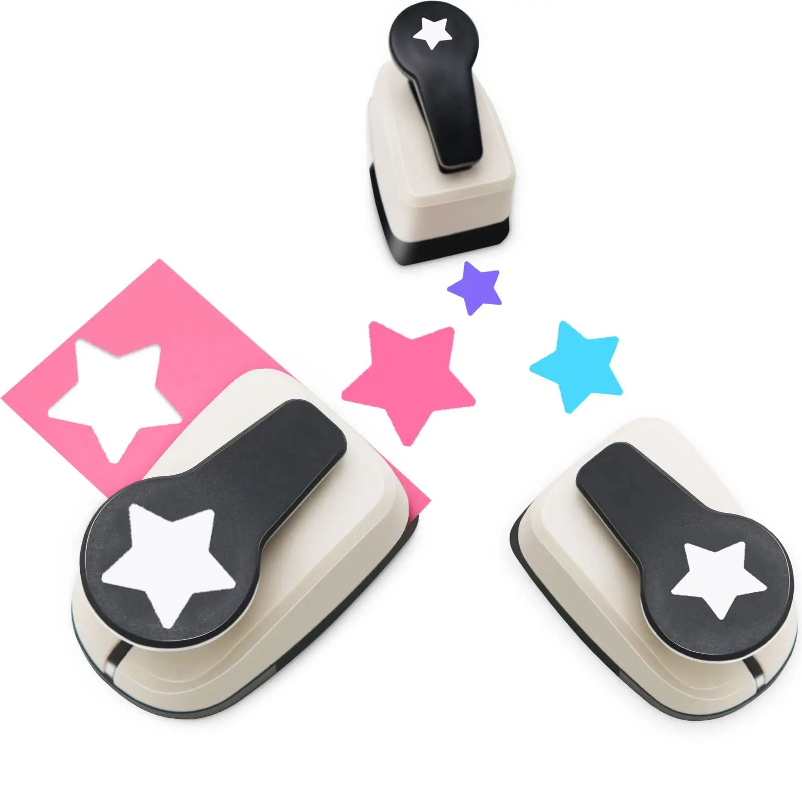 9mm 16mm 25mm Five-Pointed Star Shape Paper Puncher Kids' Educational DIY Craft Hole Punch Machine