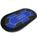 Hot Sale Casino Game Mat Two Fold with Waterproof Fabric Roulette Texax Hold Em Blackjack Table Poker Table Top Supplier