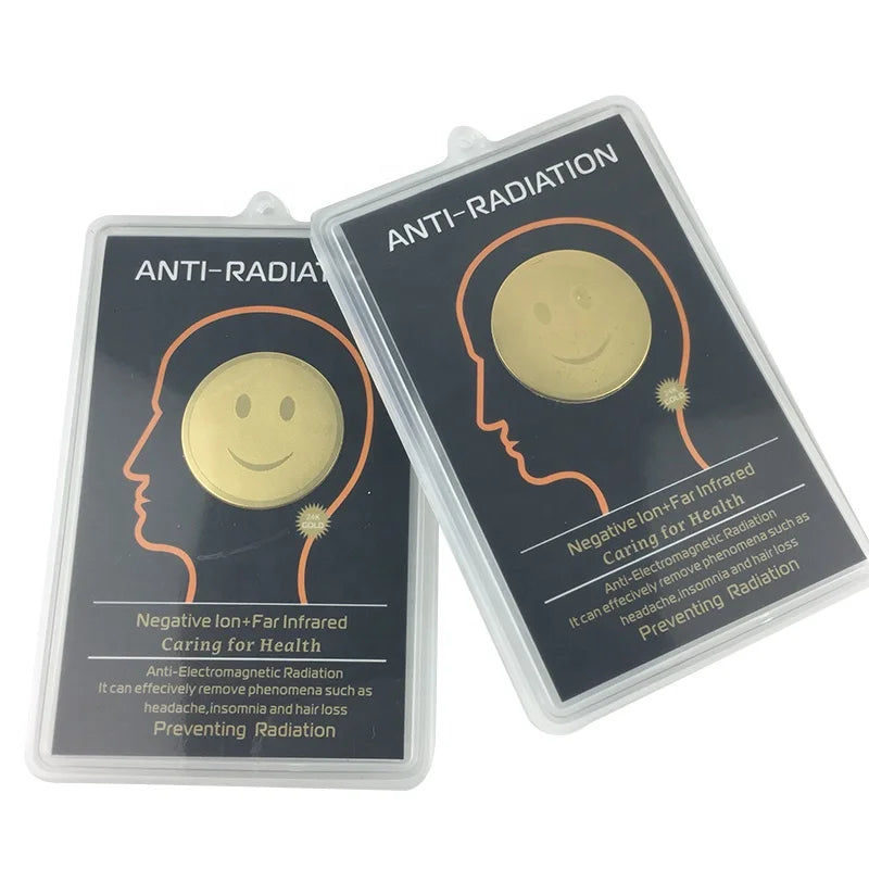 High Quality Hoonni EMF Protection 24K Metal Gold Stickers with Negative Ion Quantum Energy 28mm Diameter Anti Radiation Sticker