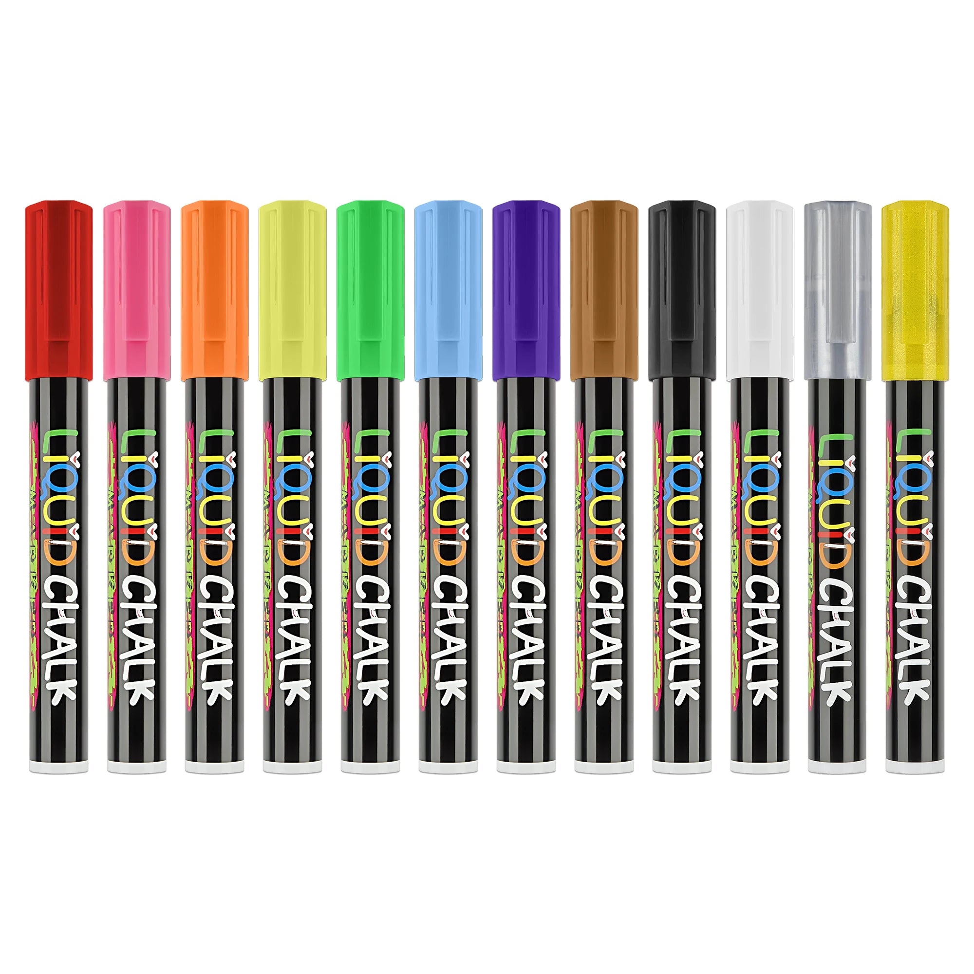 12pcs Chalk Markers Dry Erase Liquid Chalk Marker Pens Erasable for Chalkboards Signs School Teacher Tools Pen