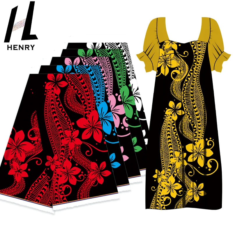 Henry Digital Printing Fabric for Clothing Polyester Woman Leisure Dress Fabric for Garment