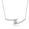 Silver Lab Grown Diamond Necklaces Wholesale Moissanite Elegant Forever Love Mother Necklace Women Jewelry Mother Day Gift