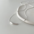 925 Sterling Silver Water Drop Female Gold Necklace Fashion Jewelry Personality Choker Necklace Geometric Necklaces for Women