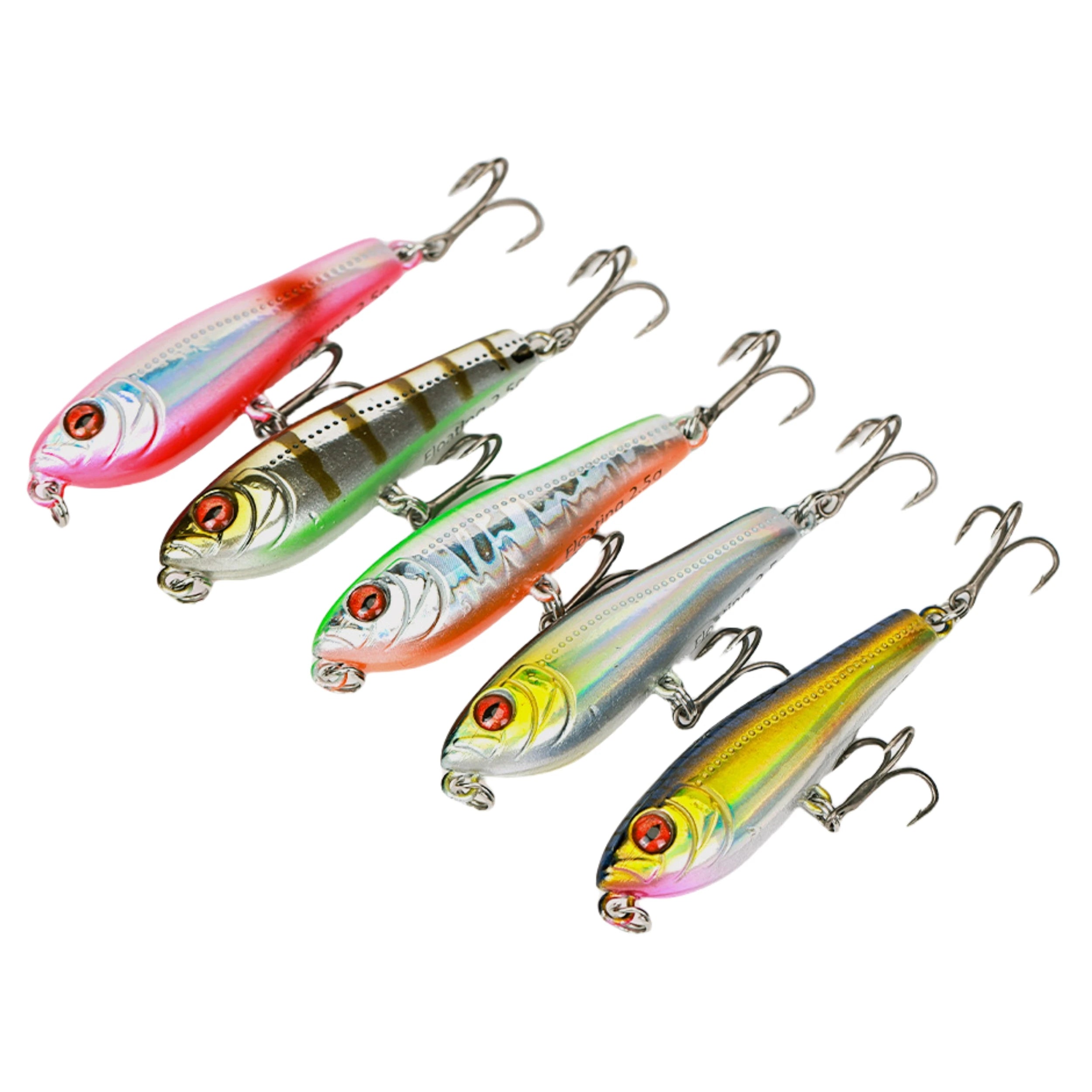 Wholesale 2.5g 5cm Metal Crank Lure River Fishing Tackle for Carp with 2 Hooks