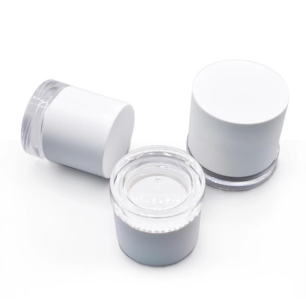 Luxury Acrylic Face Cream Jar with Plastic Lids 15g-50g Sizes for Skin Care & Cosmetic Packaging