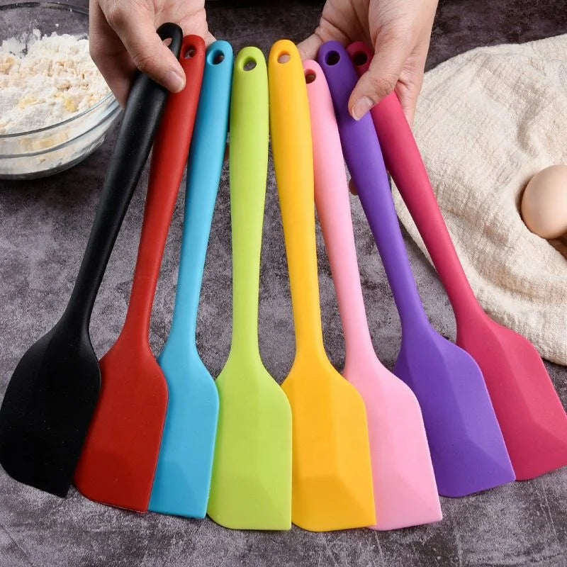 Food Grade Soft Pastry Butter Batter Mixing Cooking Baking Silicone Spatula Scraper for Cake Cream Baking Tools