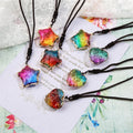 MIENTER Crystal Necklace Healing Fashion High Quality Natural Heart Star Crystal Stone Pendant Necklaces