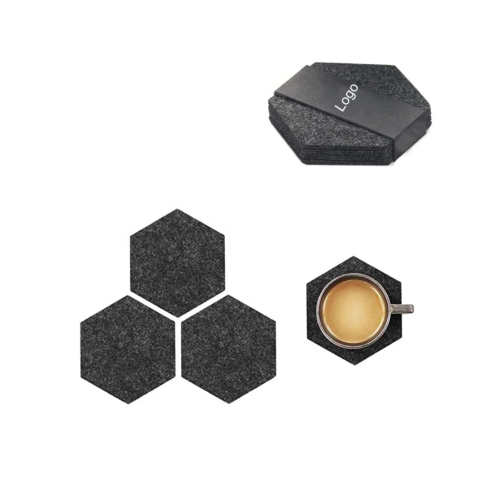 Custom Shaped Soft Felt Sublimation Beer Coasters for Drinks Absorbent Felt Coaster