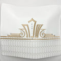 Stones PU Leather Challah Cover for Shabbat With the Words in Hebrew Embroidery