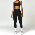 High Quality Yoga Bra and Pants Sets Sublimation Sports Bra Set Scrunch Butt Leggings With Sports Bra 2 Piece Yoga Set