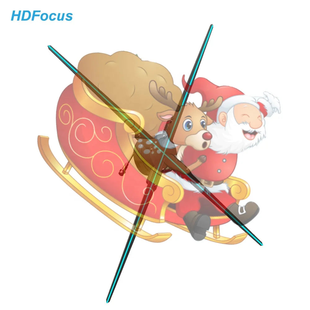 3D Holographic Device Led Fan Hologram Projection 100Cm Wifi 3D Holographic Fan 3D Advertising Hologram Display