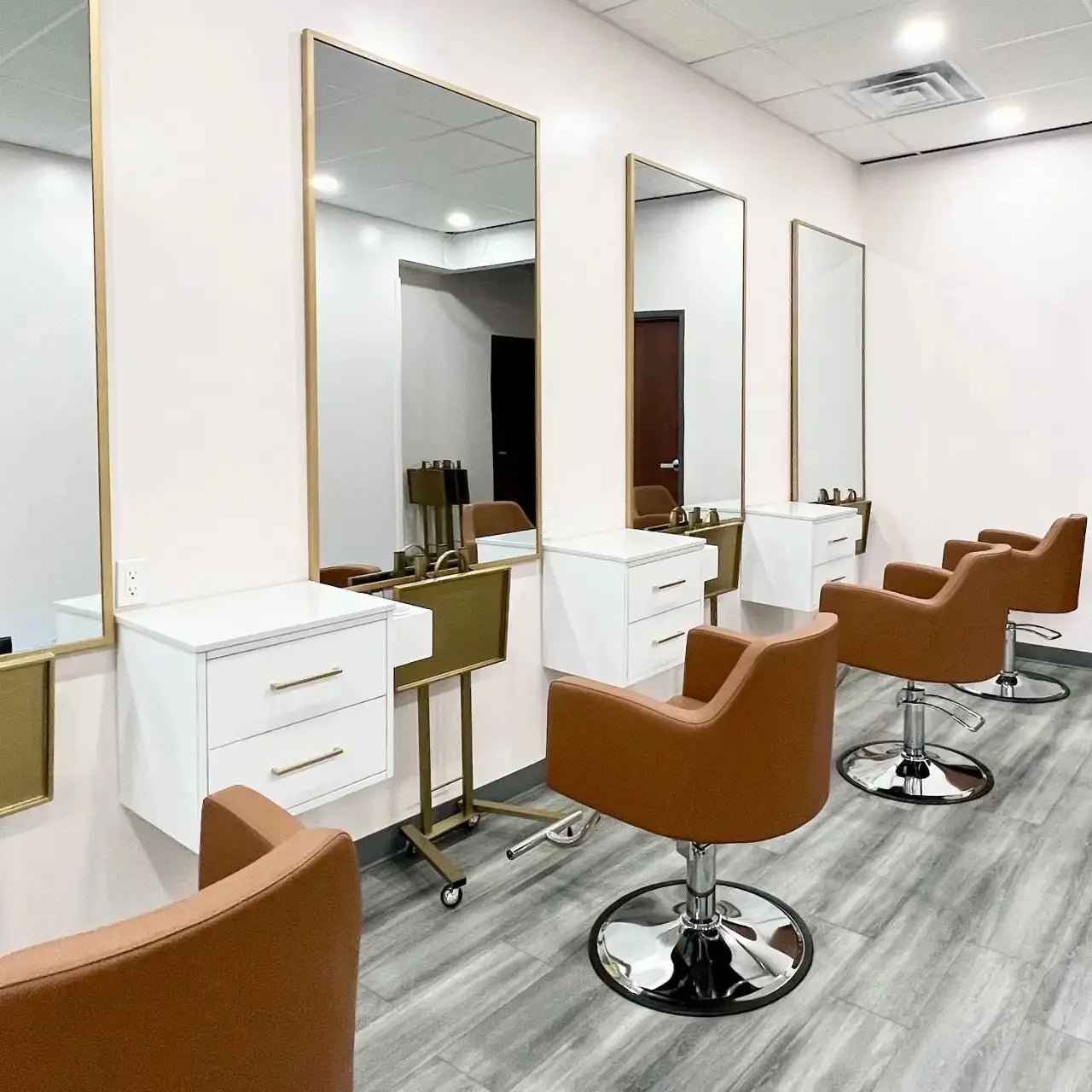 Square Wall Mounted Salon Full Length Mirror Hairdressing Mirror