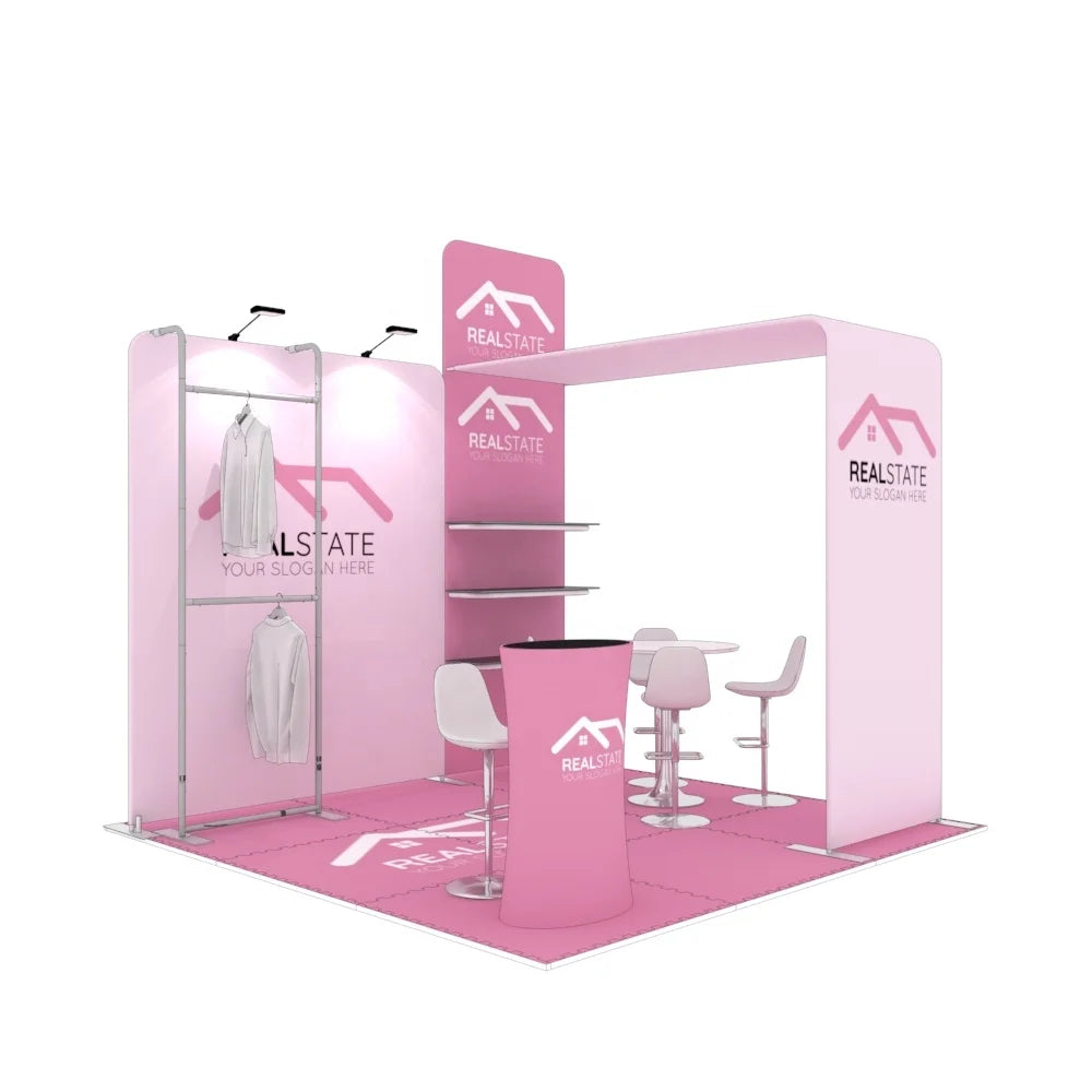 10 X 10 ft Custom Portable Aluminum Tool Free Setup Clothing Advertising Display Exhibition Booth