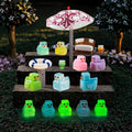 fairy Garden Pond Miniature Garden Ornament Sculpture Square Resin Duck Figurine  Luminous Glowing Small China Animal Figurines
