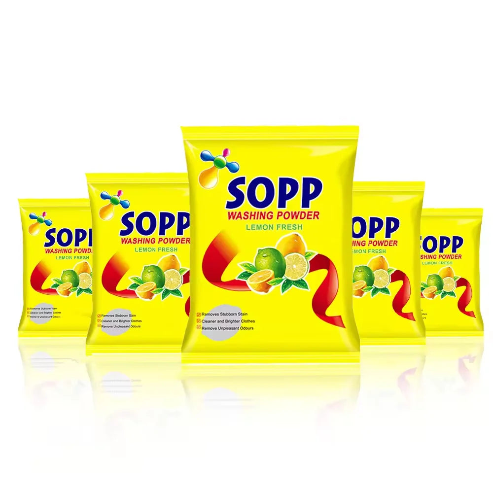 High Foam Disposable Eco-Friendly Laundry Detergent Powder with Flower Perfume pH 10.5 for Apparel Washing Hand & Machine Wash