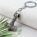 Wholesale Thor Hammer Keychain Mjolnir Viking Amulet Hammer Scandinavian Norse Keychain Fashion Jewelry