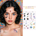 Men and Women's New Design Waterless Waterproof Temporary Tattoo Sticker Two Sheets Per Set Semi-Permanent for Daily Use