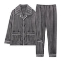 New Style 100% Polyester Coral Fleece Set for Men Sleepwear Designer Set Two-piece Men Winter Pajamas