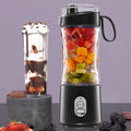 380ML Portable Mini Fruit Juicer Cup Outdoor Travel USB Rechargeable 6 Blades Handheld Smart Electric Mixer Ice Juicer Blender