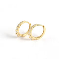 18k Gold Plated 925 Sterling Silver Hoops Rainbow Earrings Pave Colorful Cubic Zirconia  Huggies for Women Girls
