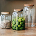 Hot Sale 1300/2000/2800ML Clear Borosilicate Glass Jar Sealed Food Storage Container Acacia Wooden Lids Kitchen Eco-Friendly