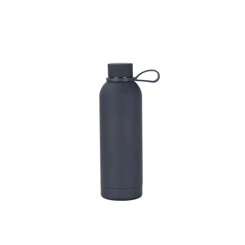 New Style with Handle Double Wall Vacuum Insulated Bottles Small Mouth 350ml 500ml 750ml Stainless Steel Sports Water Bottle