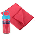Custom Quick Dry Microfiber Gym Towel Lightweight Eco-Friendly Embossed Logo Plain Style with Bottle Packing