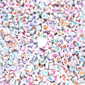 Wholesale Bulk 100pcs/bag Enamel Letter Beads Colorful Acrylic Letter Bead Round 4*7mm Diy Beads for Jewelry Making