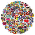 Wholesale 50Pcs Korean Street Fashion Colorful Graffiti Stickers for Teen Laptop Wall Book Waterproof Skateboard Sticker Pack