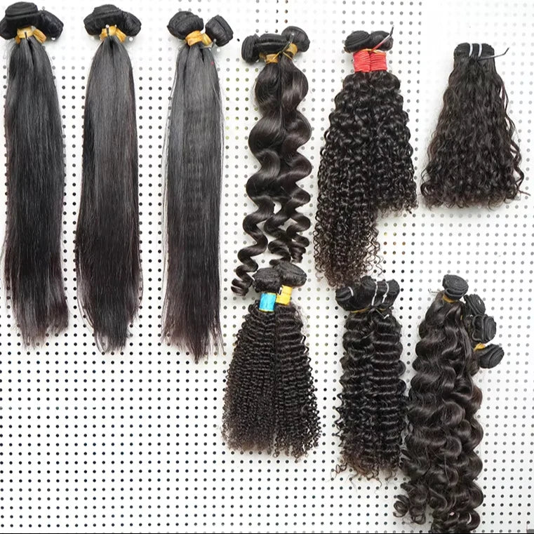 Double Drawn Indian Curly Hair in BulkUnprocessed Indian Human Hair VendorRaw Indian Cuticle Aligned Temple Hair From India