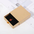 Factory Brown Kraft Paper Foam Insert Cardboard Jewelry Boxes for Ring Earring Necklace Packaging