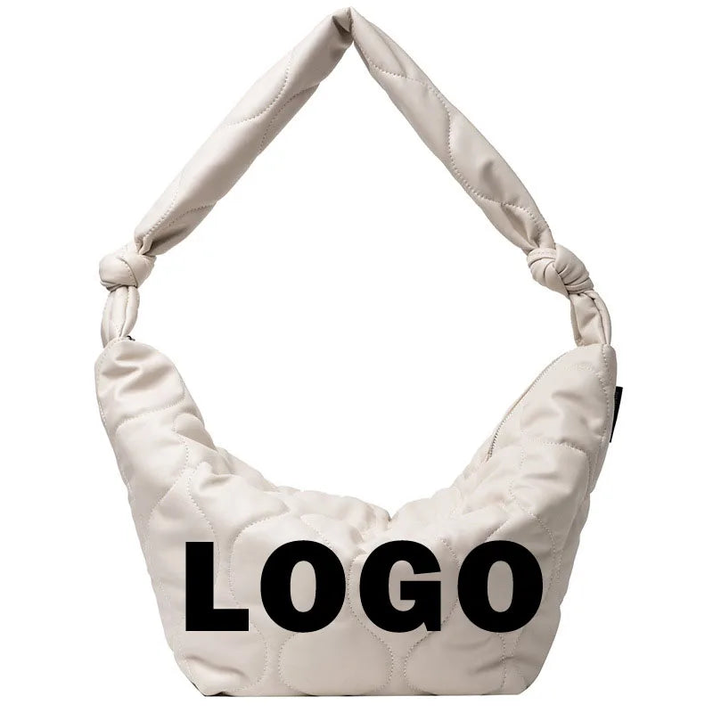 Custom Logo New Diagonal Plus Cotton Shoulder Underarm Bag Vintage Style Jacket with Dumpling Bag Look for Shopping