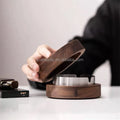Handcrafted Round Noble Wood Ebony Ashtray New Design Polished Wooden Shaped Ashtray for Hotel Home Restaurant Office Decor