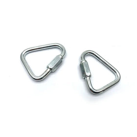 Multifunctional Zinc Alloy Carabiner Quick Triangle Screwlock Link Lock Ring Hook Chrome plated heavy duty lifting marine