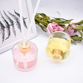 Supplier Cheap Empty Transparent Perfume Reed Diffuser Bottles Borosilicate Glass Aromatherapy with Screw Lid Box Gift & Craft