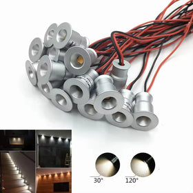 1W IP65 Mini LED Downlight 12V Dimmable Spotlight Down Spot Lamp for Indoor Party Stairs Walkway Cabinet Recessed Ceiling Light