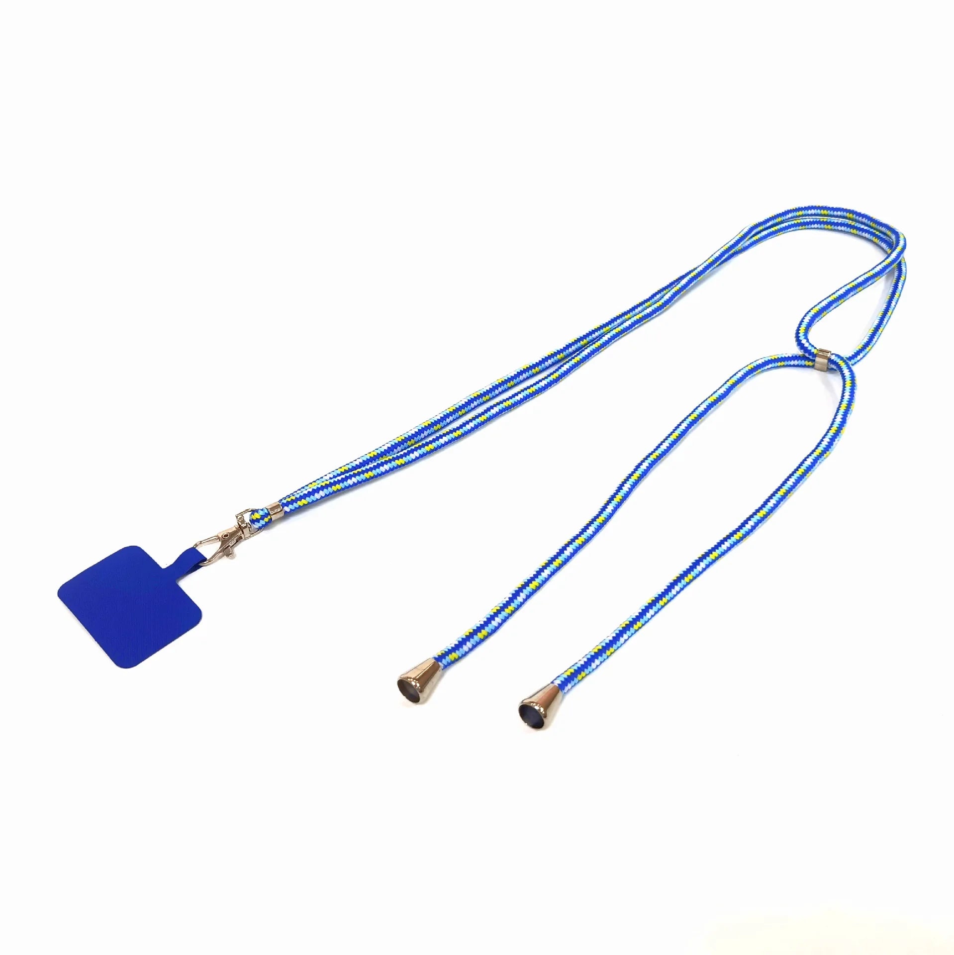 Adjustable Polyester Crossbody Shoulder Neck Strap Universal Patch Tab Lasso Tether Strap Cellphone Case Lanyards