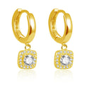 Chinese Earring Wholesale Manufacturer 925 Sterling Silver Mini Square Hoop Earrings