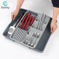 Plastic Flatware Organizer for Drawer Silverware Drawer Organizer Tray Kitchen Utensil Organizer