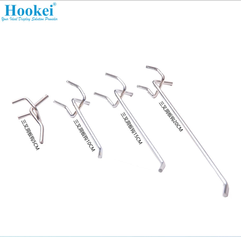 Wholesale 300mm Slatwall Display Hook for Supermarket Metal Chrome Slat Wall Display