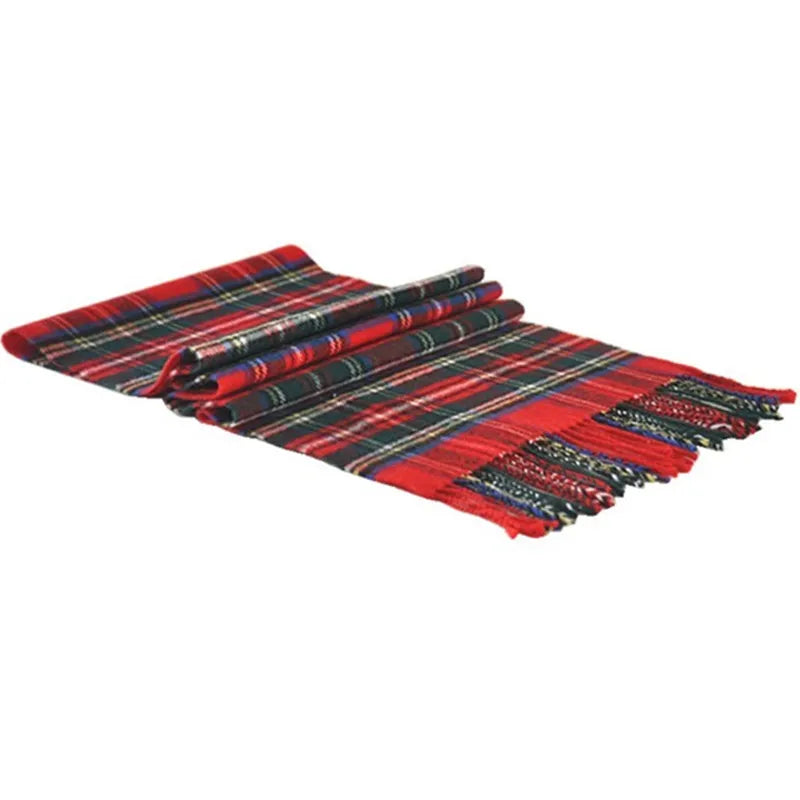 BLUE PHOENIX Acrylic Scarves Cashmere Feel Scottish Tartan Plaid for Women Winter Cheap Wholesale Tassel Luxury Scarf