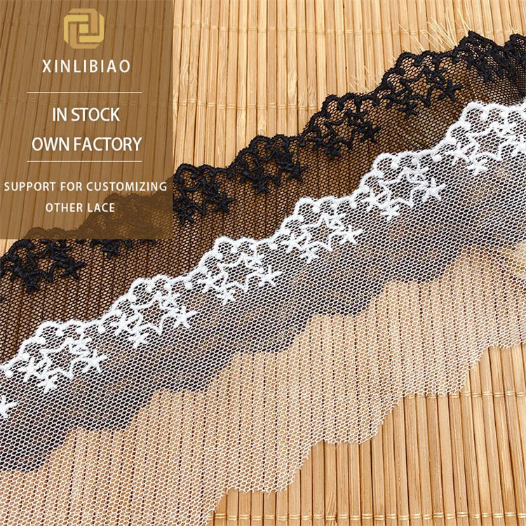 Water-Soluble Stars DIY Lace Mesh Embroidery for Shoes Bags Manufactured with Spot Milk Silk from Garment Accessories Maker
